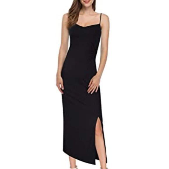 Dresses & Skirts - NWT Classic Sweetheart Ruched Slit Evening Dress